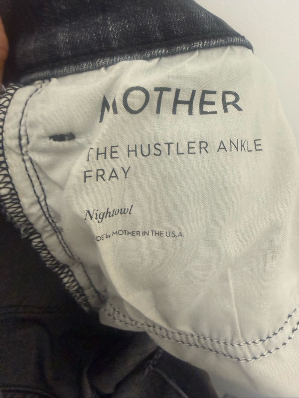 Mother The Hustler Ankle Fray Jeans Nightowl Size 30 Casual Denim Flared Cropped - Picture 9 of 10